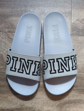 PINK M Light Blue Slides